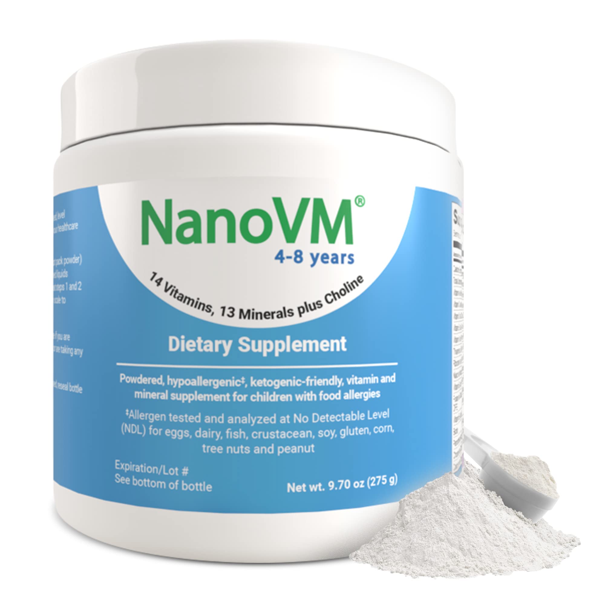 NanoVM envase frontal claro mostrando diseño y tamaño para facilidad de uso