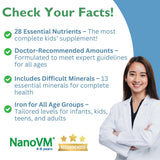 NanoVM polvo en cuchara medidora para dosificación precisa y práctica