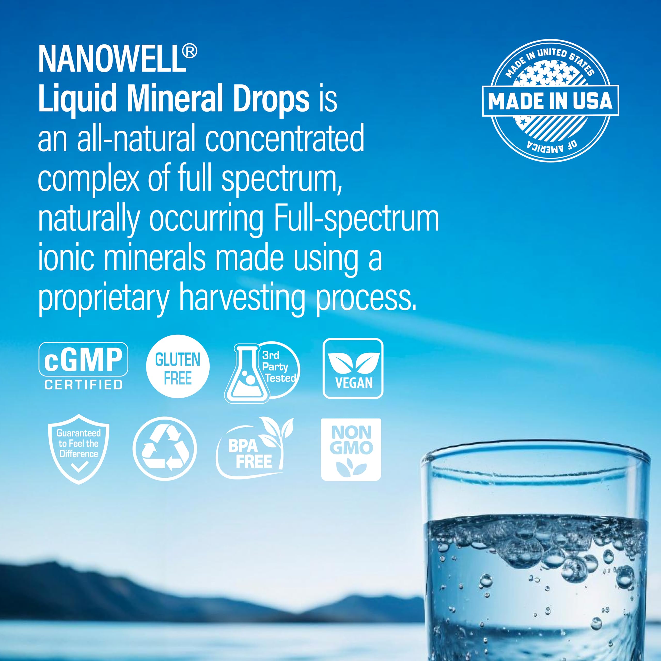 NANOWELL etiqueta con información de ingredientes y dosificación segura