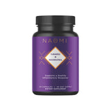 NAOMI envase frontal mostrando cúrcuma y resveratrol para confianza visual