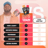 Nappy Boy Dranks comparación de tamaño del vial 2 oz para referencia