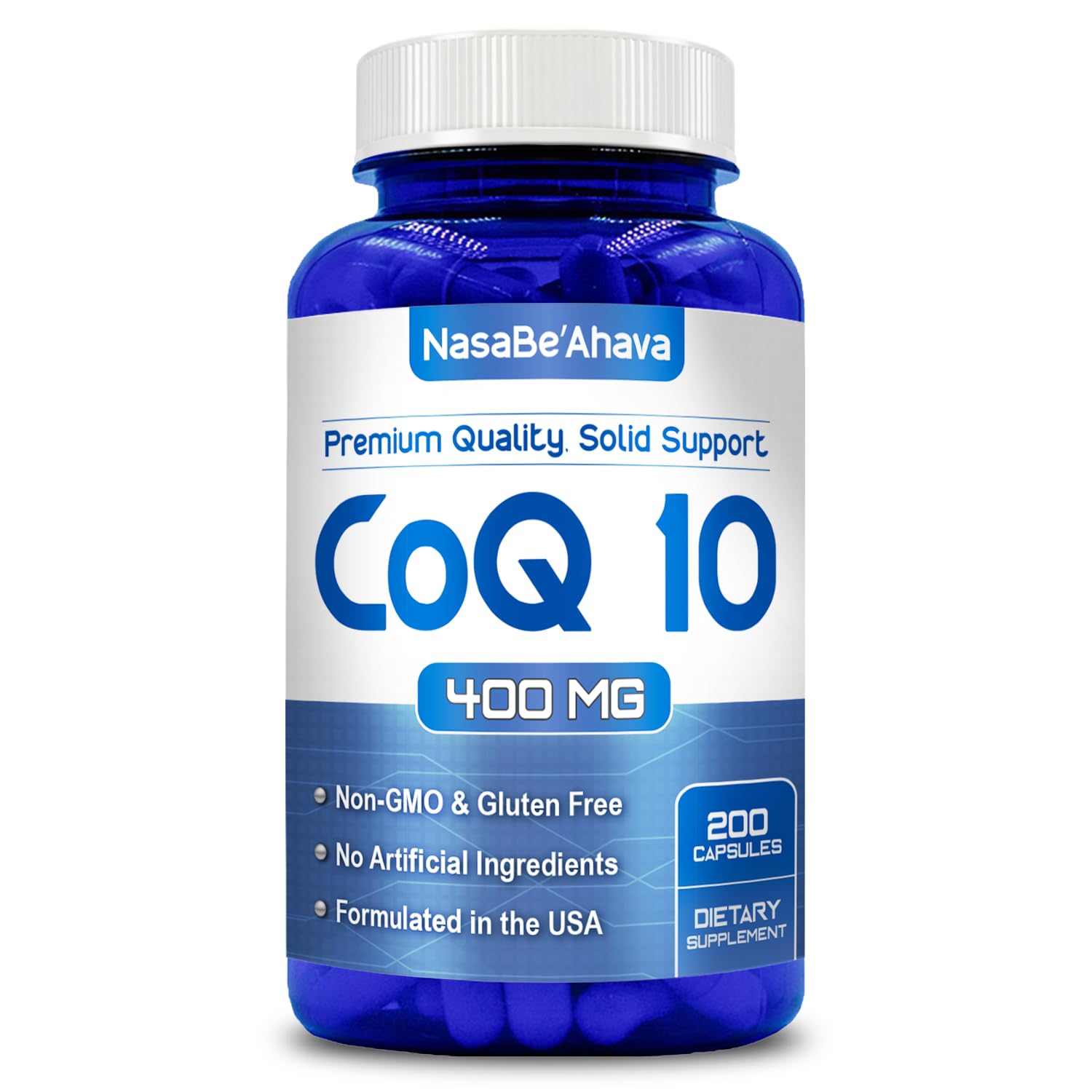 NasaBeahava envase frontal mostrando CoQ10 400 mg y conveniencia