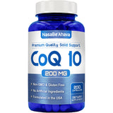 NasaBeahava frasco frontal mostrando CoQ10 200mg, presentación confiable