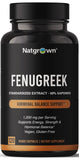 Natgrown frasco frontal mostrando fenogreco y 120 cápsulas, claridad de información