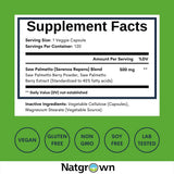Natgrown etiqueta nutricional y estandarización 45% ácidos grasos