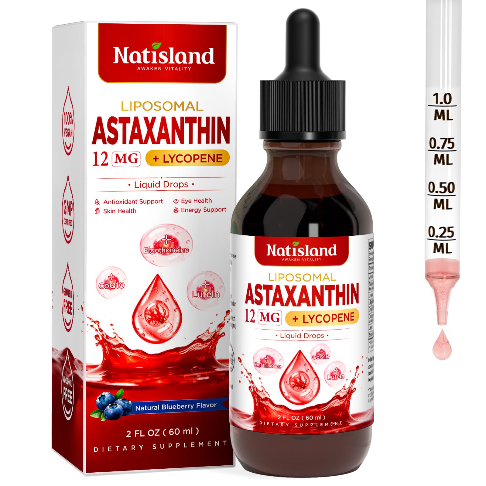 NATISLAND presentación frontal del frasco mostrando etiqueta y beneficio antioxidante