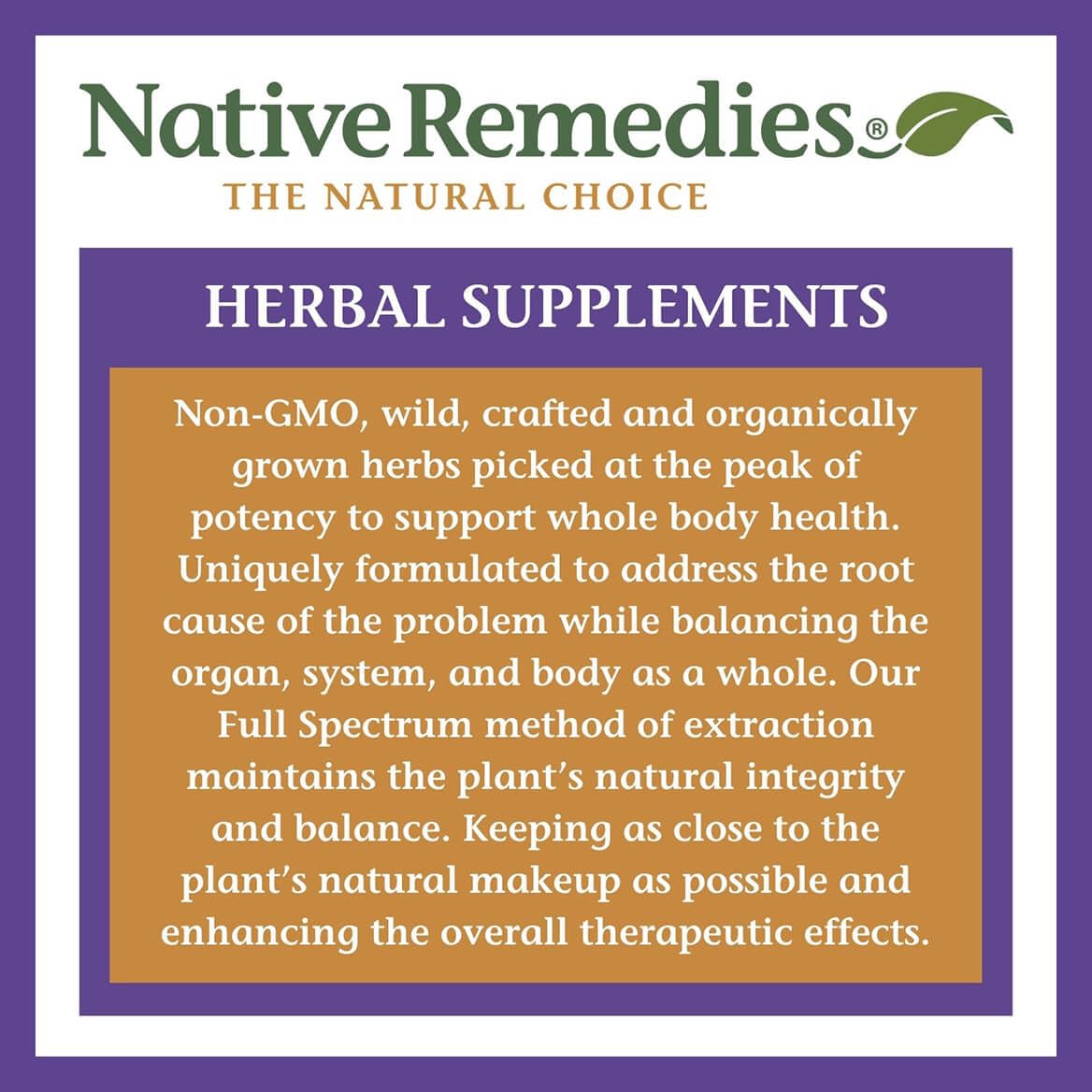 Native Remedies sello de prueba de terceros para seguridad y potencia