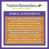 Native Remedies comparación de tamaño para referencia de porción y seguridad