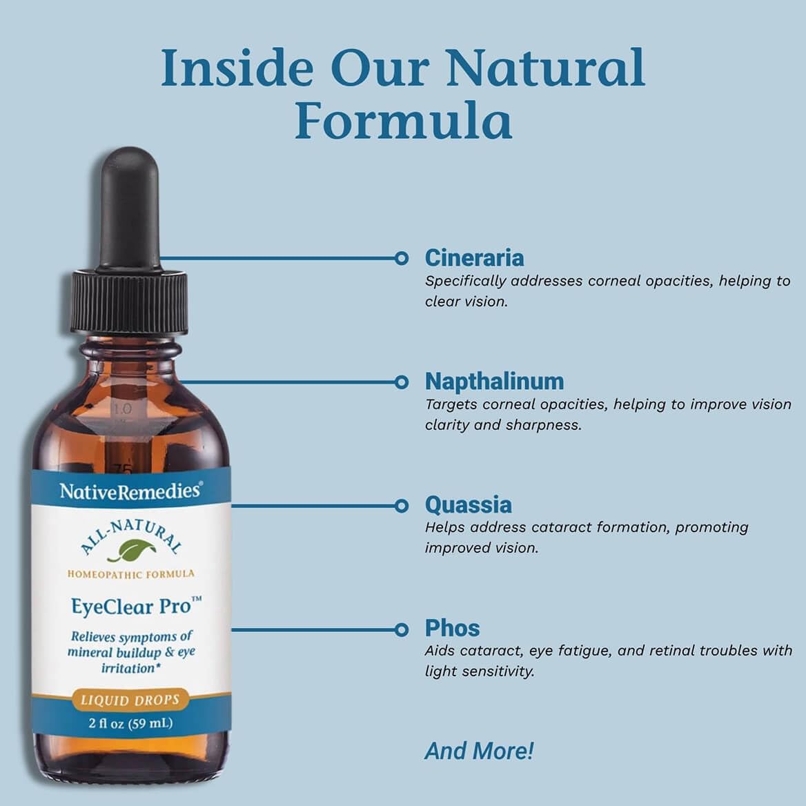 Native Remedies EyeClear Pro textura del líquido, muestra consistencia transparente y fácil de diluir