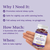 Native Remedies frasco abierto mostrando 60 gomitas y suministro de 30 días