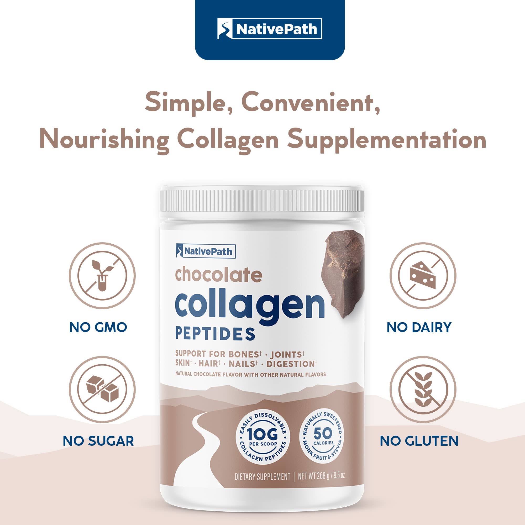 NativePath batido proteico con colágeno, mezcla fácil y nutritiva