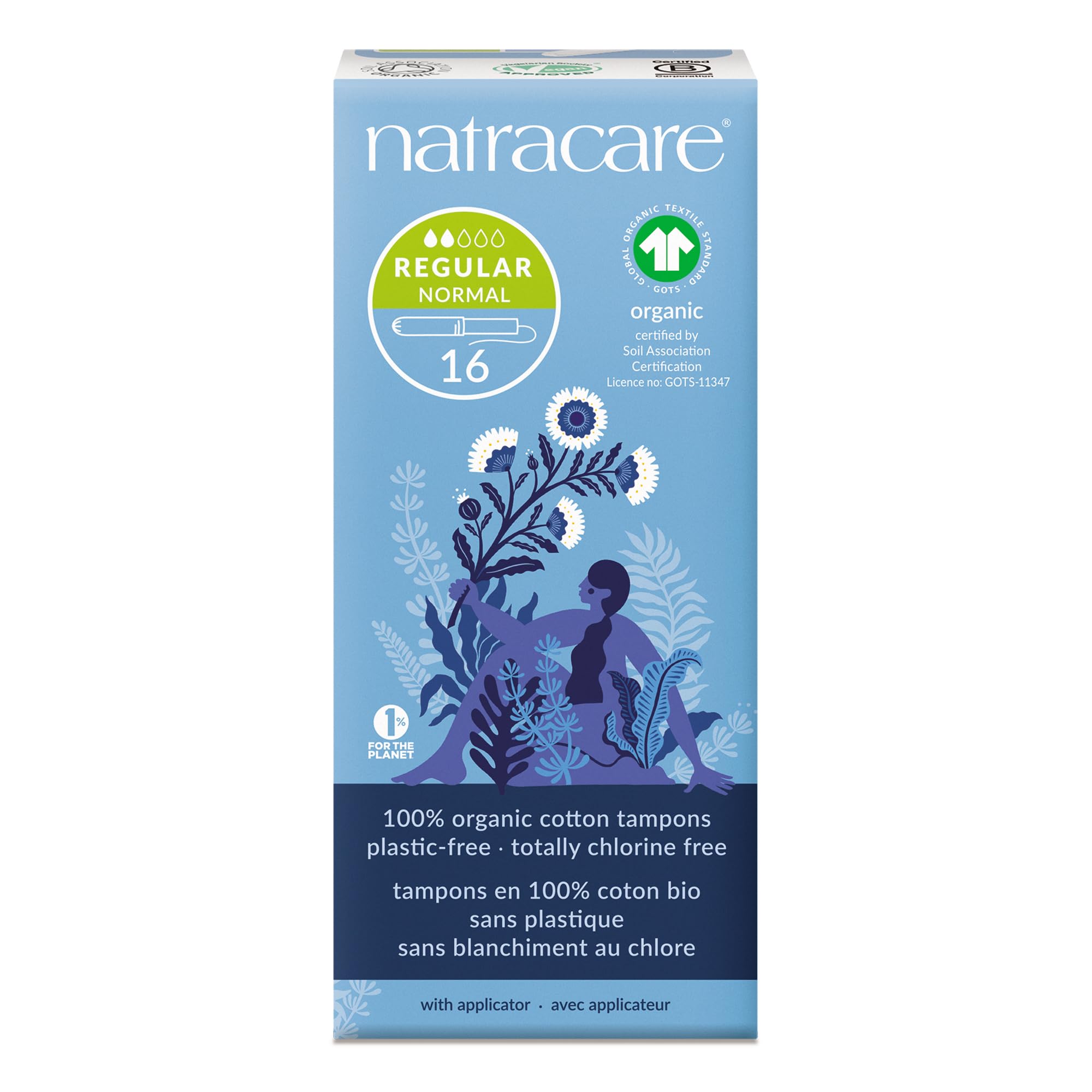 Natracare frente del empaque mostrando el pack y beneficios claros