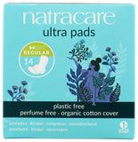 Natracare paquete frontal mostrando diseño y tamaño, comodidad natural