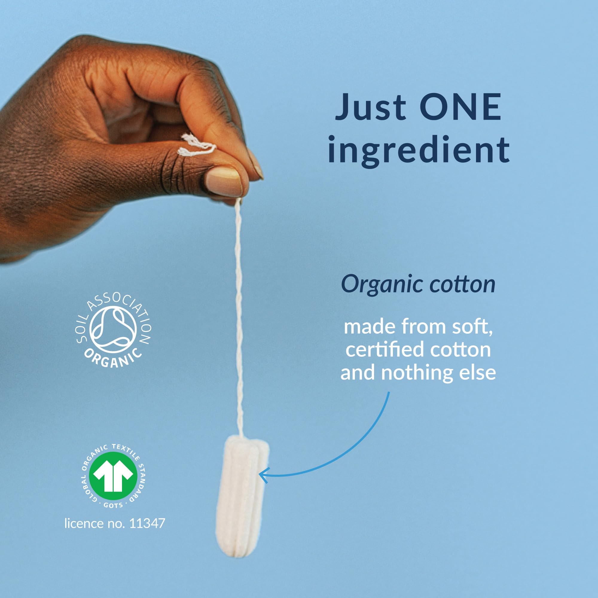 natracare zoom en textura de algodón orgánico, absorción suave y natural