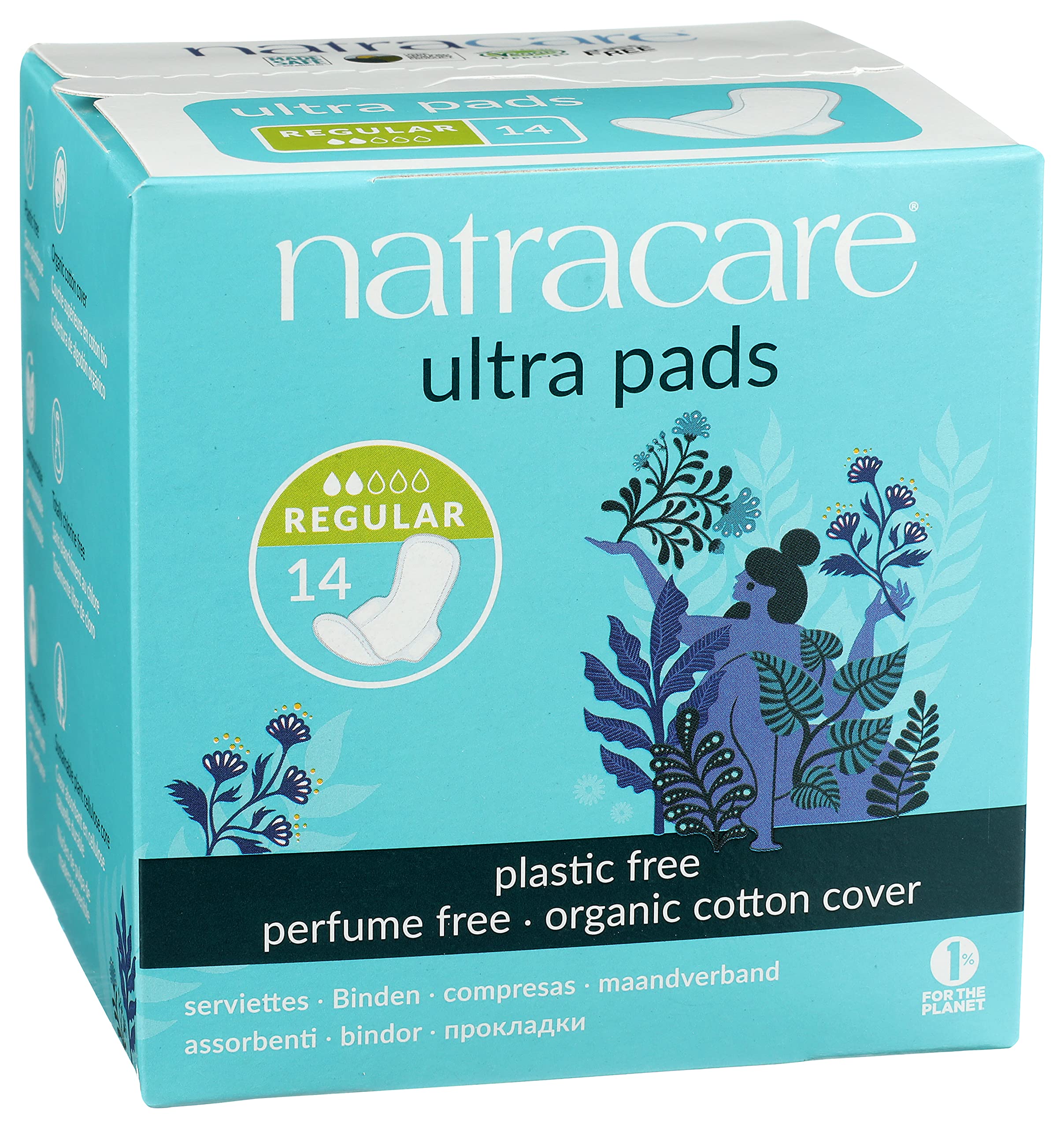 Natracare toalla desplegada detalle del núcleo absorbente vegetal