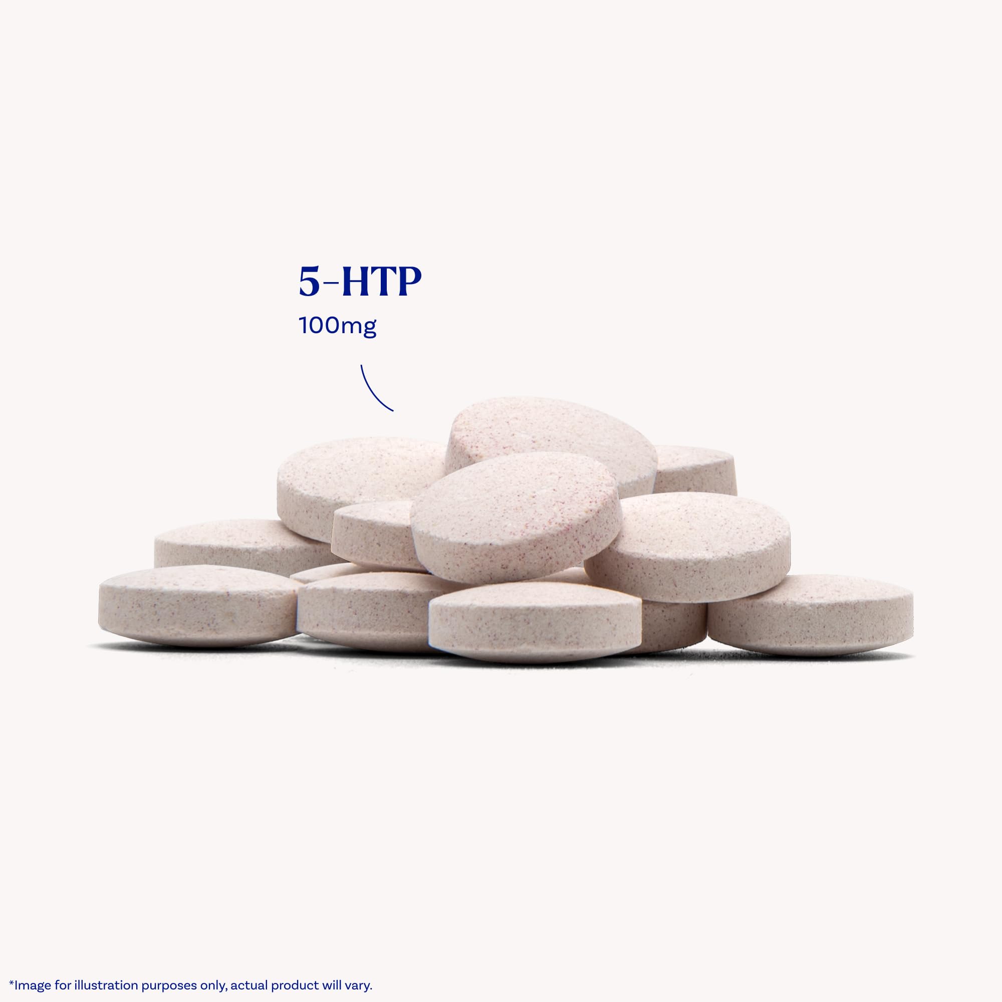 Natrol tableta 5-HTP en boca, rápida disolución y comodidad al tomar