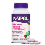 Natrol frasco frente mostrando etiqueta y beneficios visibles
