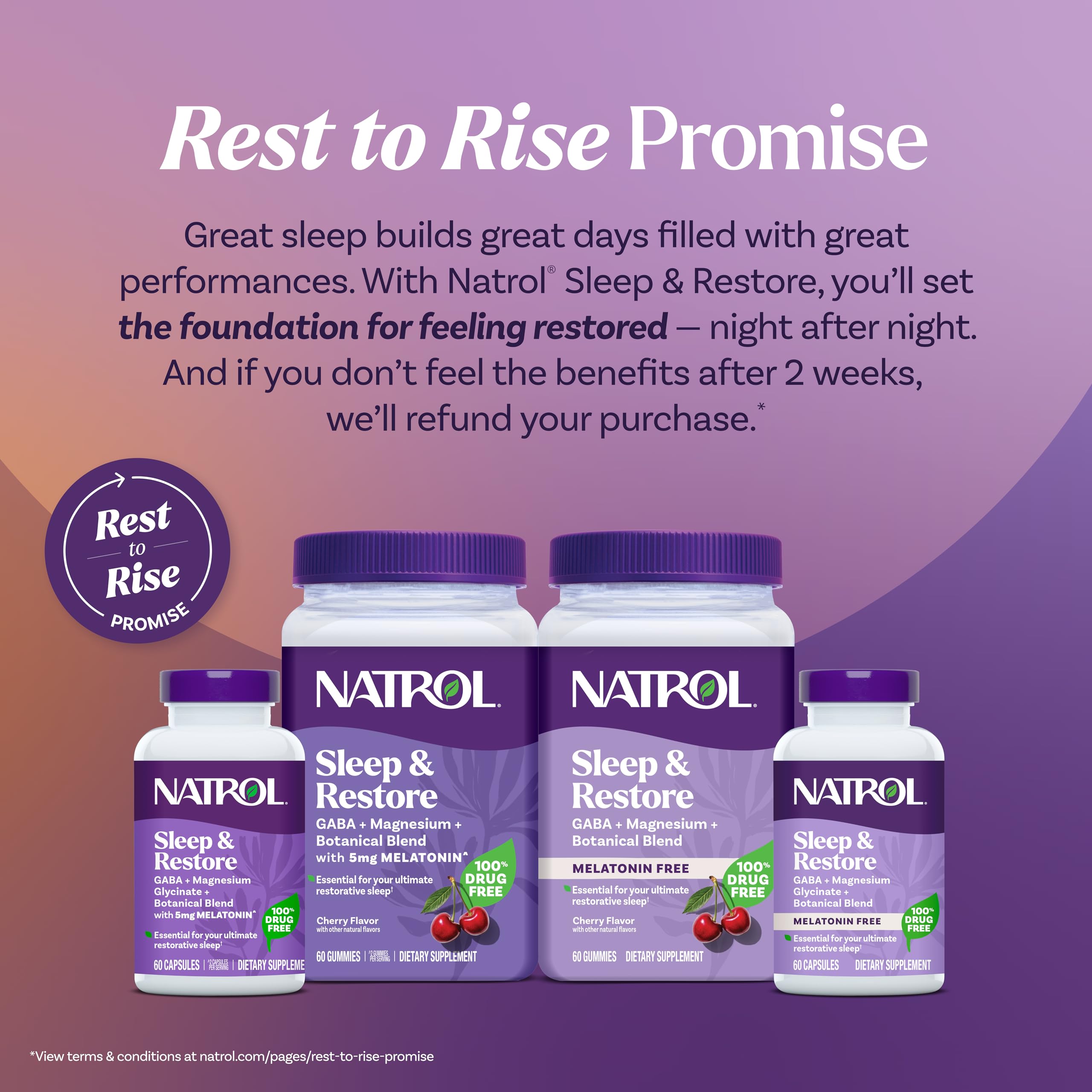 Natrol extractos de cereza manzanilla y melisa que complementan la fórmula