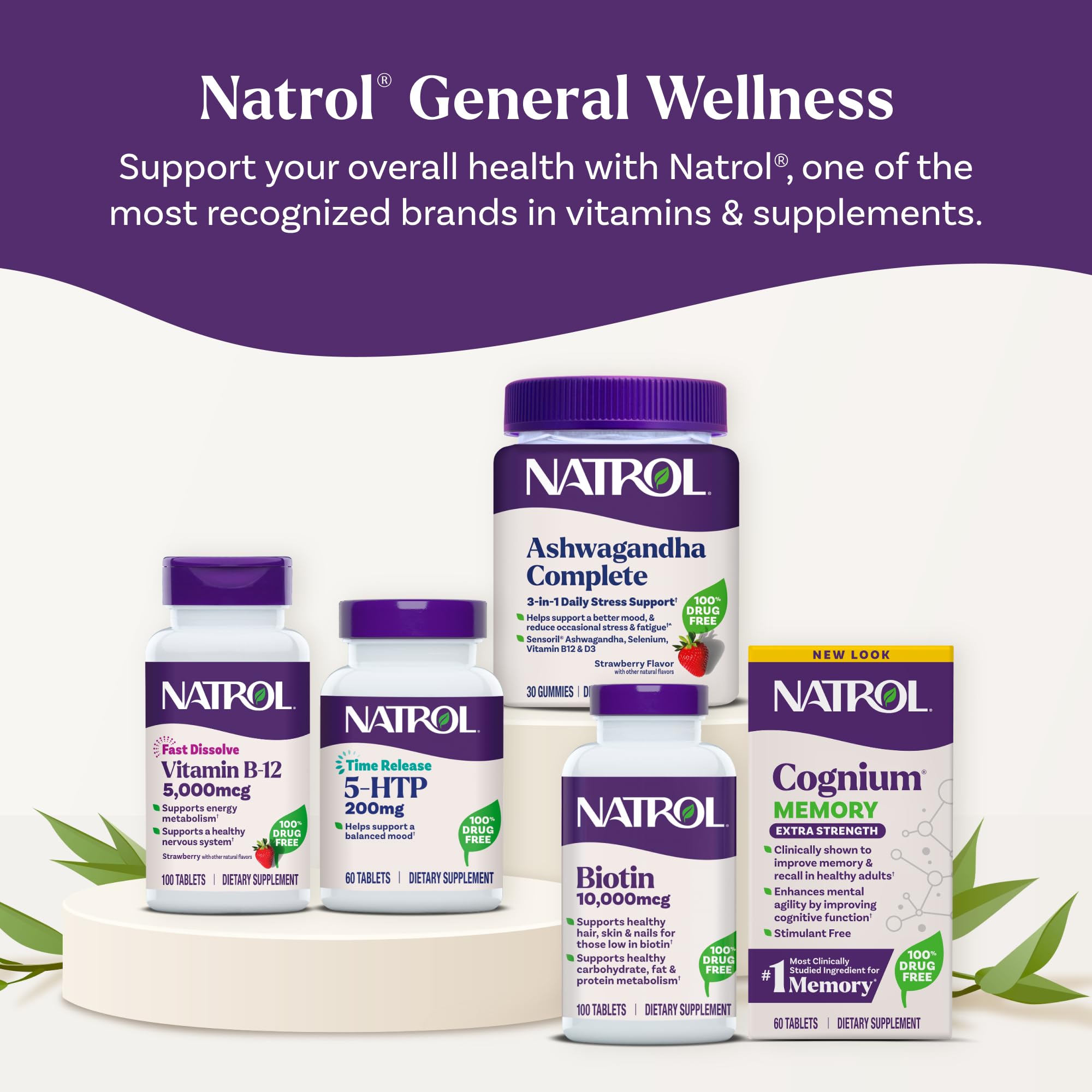Natrol Cognium caja abierta con comprimidos lista para uso diario