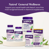 Natrol bote en escritorio mostrando uso diario en estilo de vida ocupado