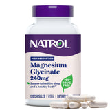 Natrol frente del envase mostrando 120 cápsulas y beneficios
