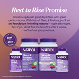 Natrol gomitas sobre mesita nocturna integradas en rutina