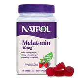 Natrol envase frontal de gomitas de melatonina, fácil identificación