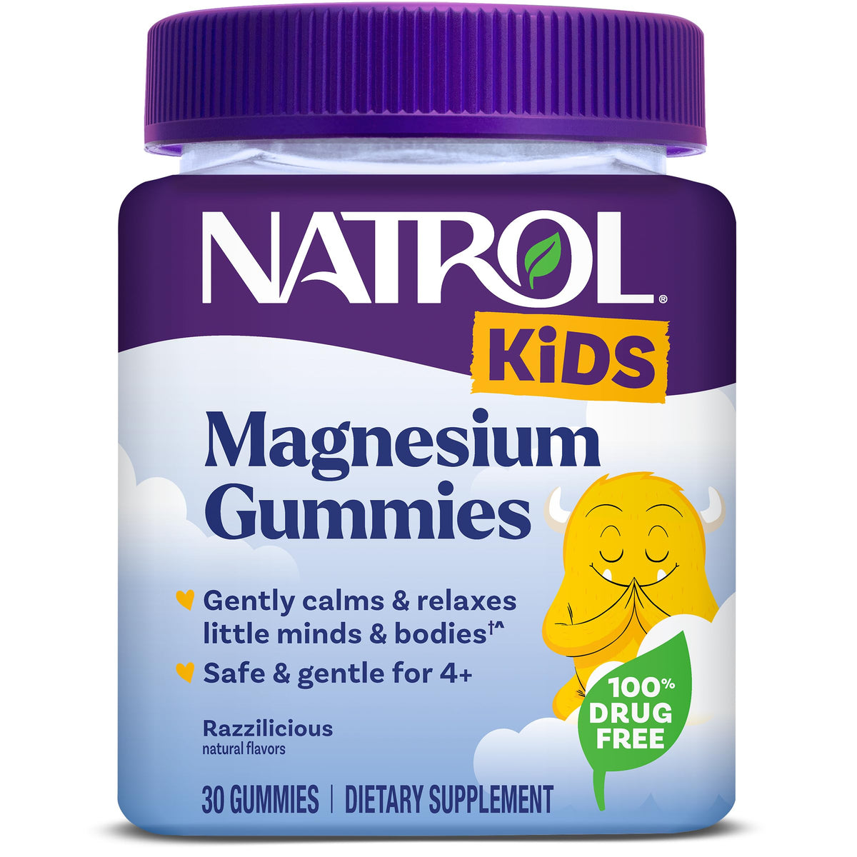 Natrol Kids frasco frontal mostrando el envase y beneficio práctico