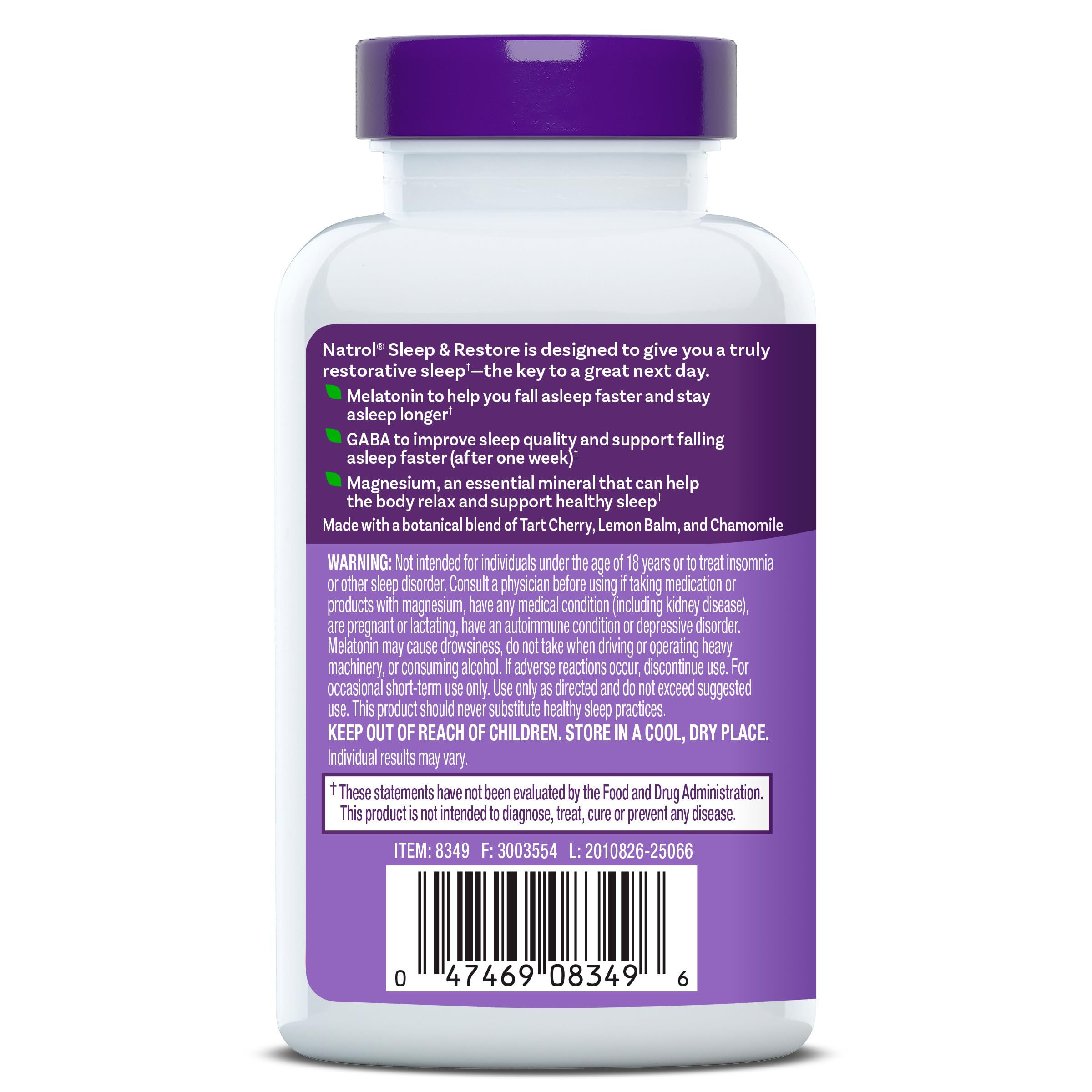 Natrol frasco abierto mostrando 30 días de suministro visible