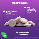 Natrol tableta disolviéndose detalle textura y facilidad de uso