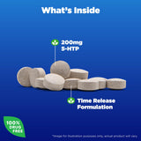 Natrol primer plano de la tableta para apreciar textura y facilidad de ingestión