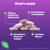 Natrol tableta en primer plano que resalta su disolución rápida