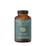 Natura Health Products envase frontal mostrando Complete Omega Essentials y beneficios claros