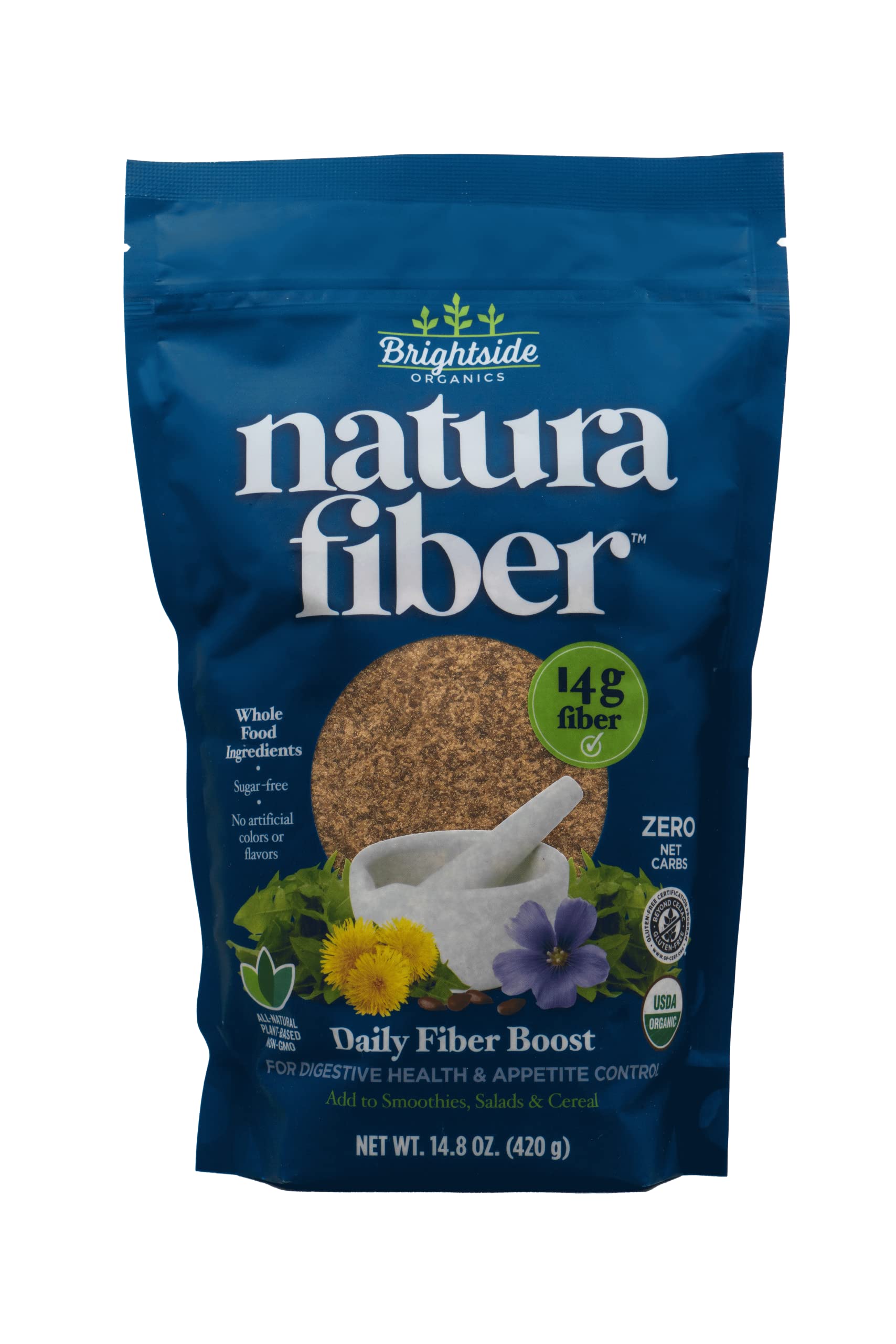 Natura Fiber frente del envase mostrando etiqueta y beneficios