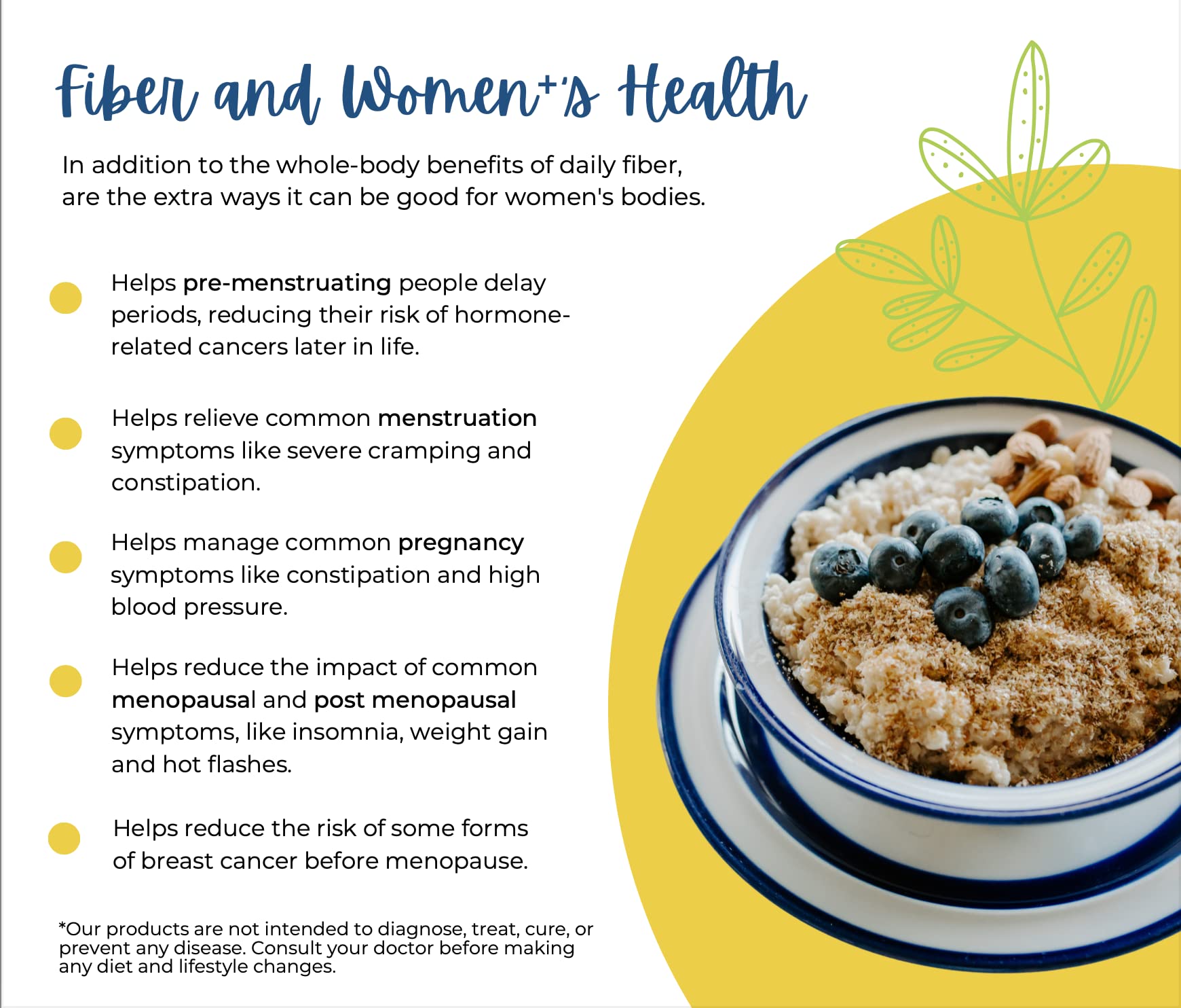Natura Fiber avena con polvo añadido para enriquecer receta diaria