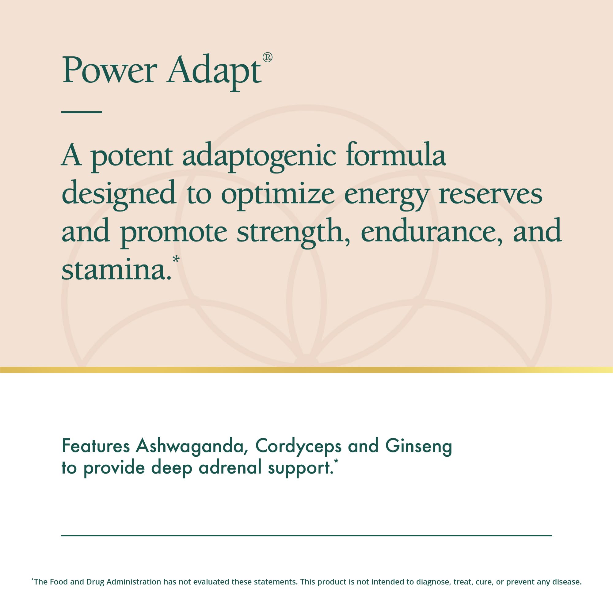 Natura Health Products Power Adapt cápsulas en primer plano que muestran tamaño y textura fácilmente dosificable
