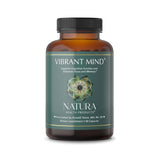 Natura Vibrant Mind vista frontal del envase mostrando diseño y cantidad de cápsulas