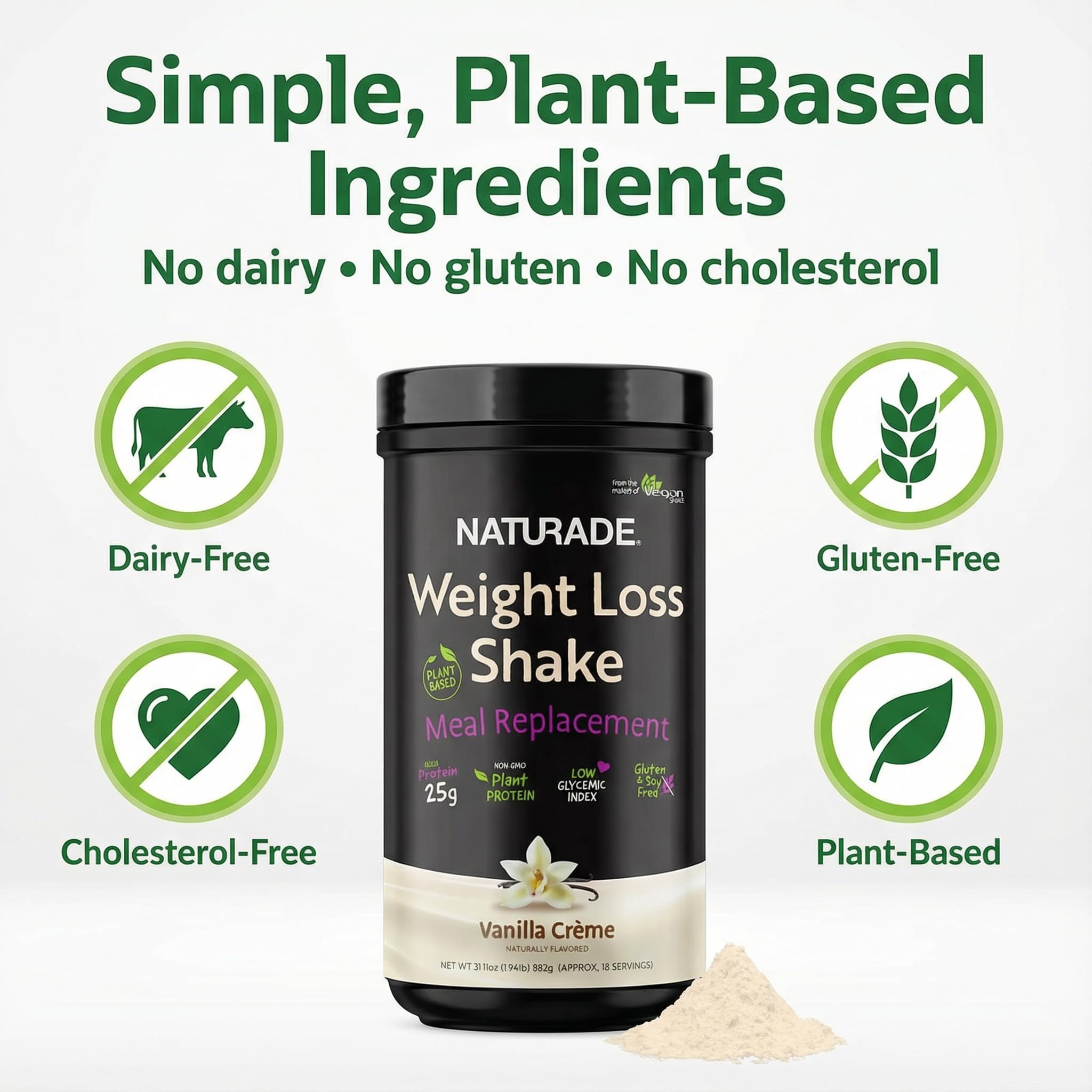 Naturade batido servido junto a fruta, opción para enriquecer la comida
