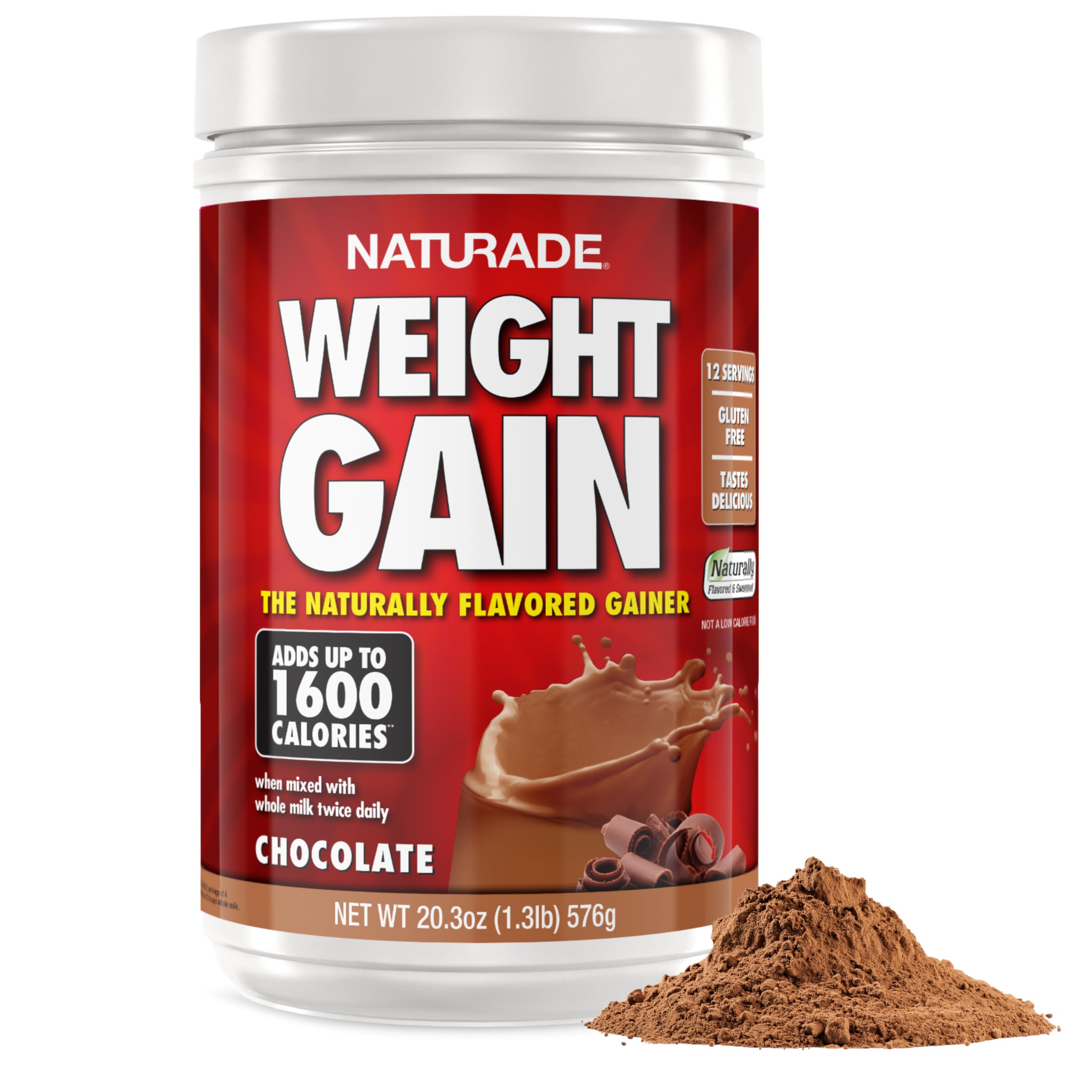 Naturade envase frontal sabor chocolate mostrando información del producto y su beneficio nutricional