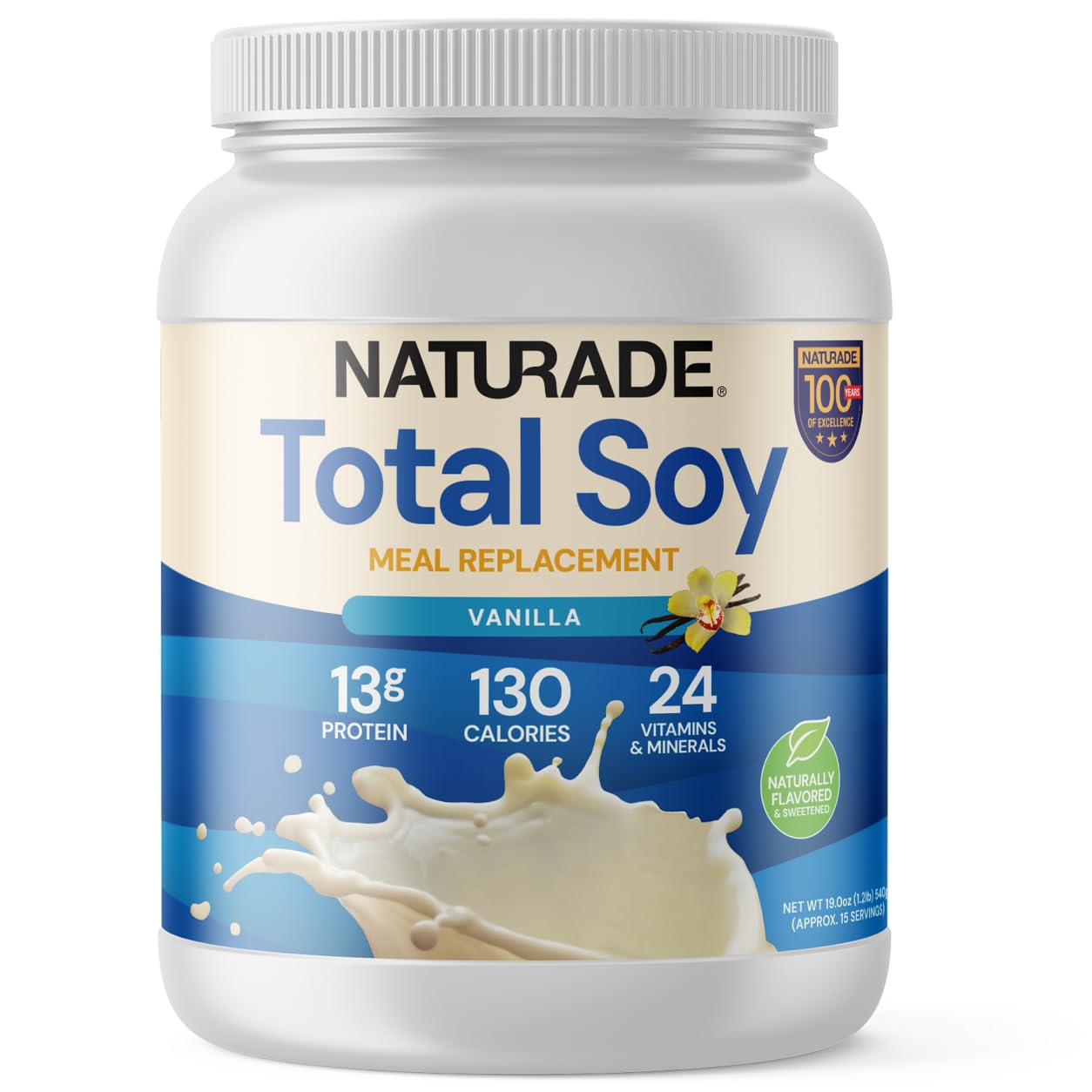 Naturade envase frontal Total Soy mostrando información clave y conveniencia