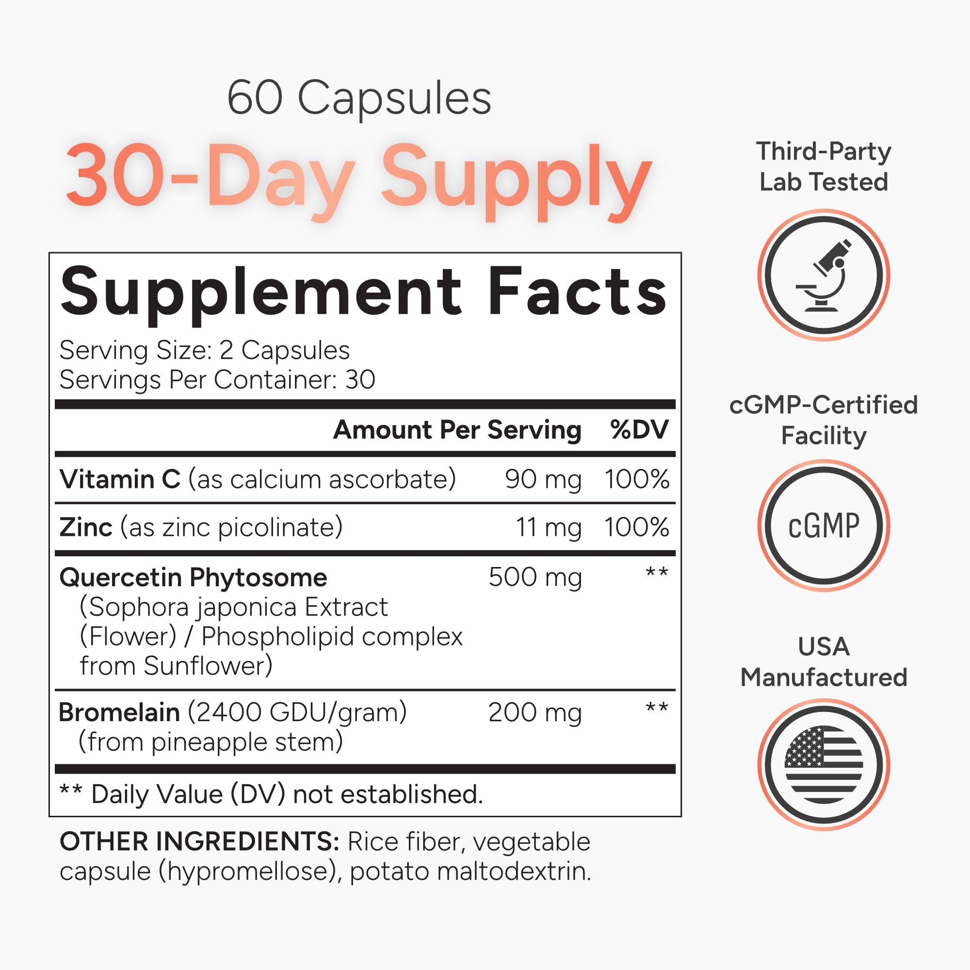 Natural Approach etiqueta nutricional legible para verificar dosificación