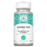 Natural Balance Super Pep frasco frontal mostrando etiqueta y beneficios