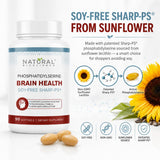 Natural BioScience caja de 90 softgels junto a una regla para escala