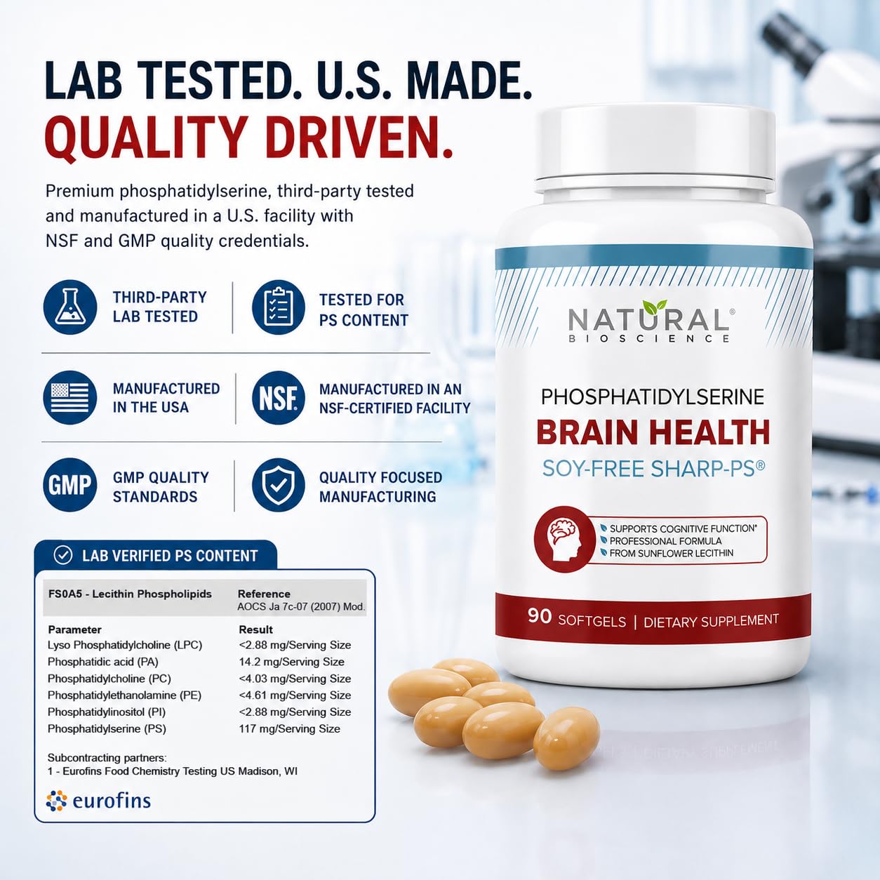 Natural BioScience lecitina de girasol, origen No GMO del ingrediente