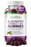 Natural BioScience envase frontal de Sambucus gomitas, claro y atractivo