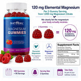 Tarrina abierta con gominolas Natural BioScience demostrando cantidad de 180 unidades