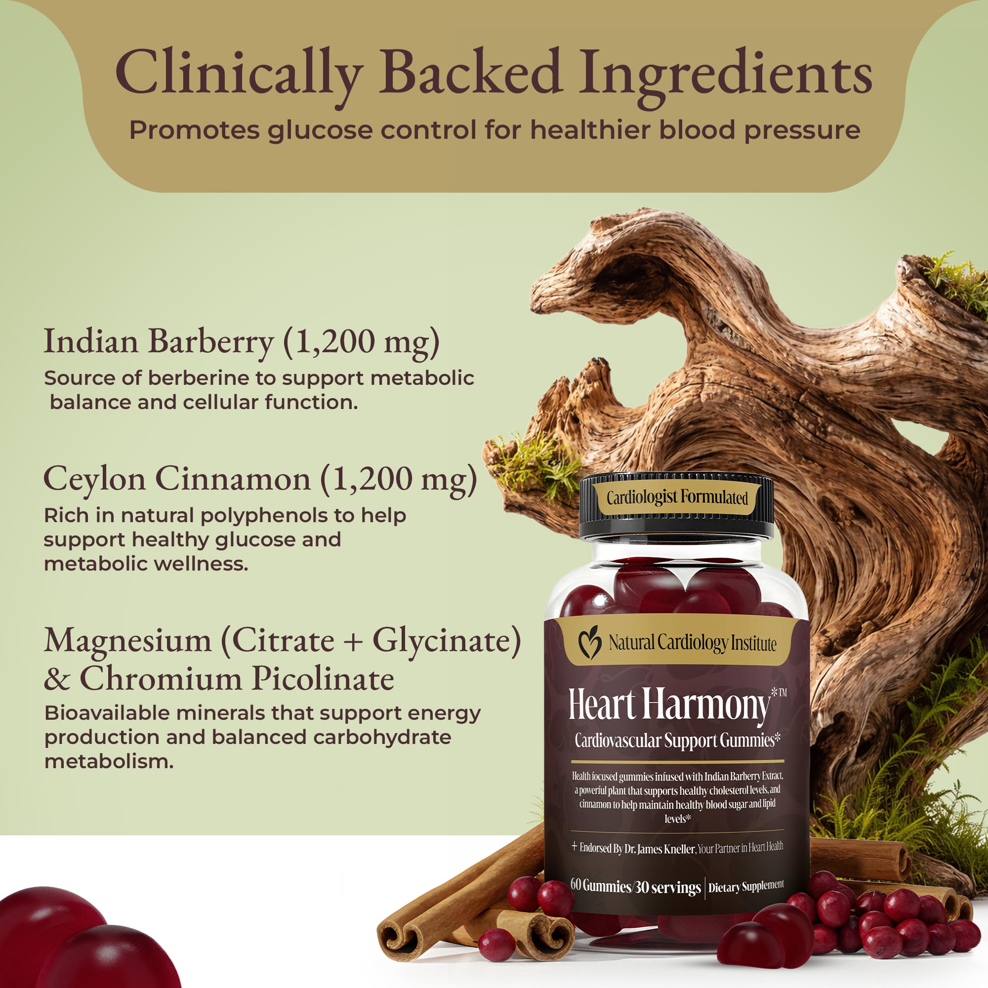 Natural Cardiology Institute etiqueta nutricional legible con ingredientes y dosis