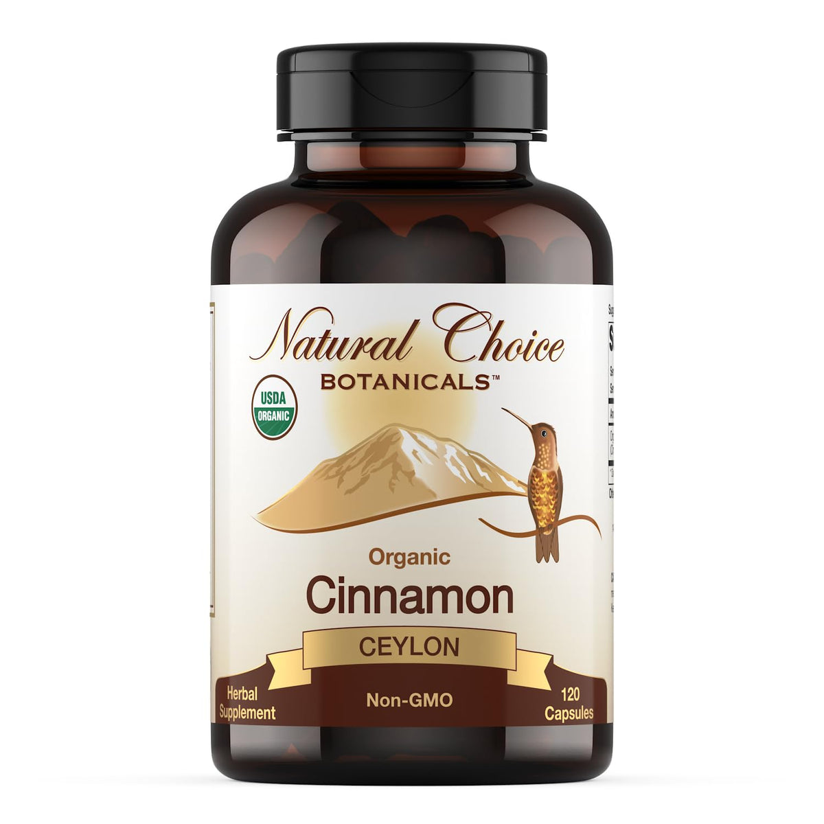 Natural Choice Botanicals envase frontal mostrando 120 cápsulas y beneficios