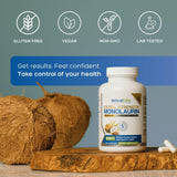 Natural Cure Labs close-up de una cápsula mostrando textura y formato vegetariano