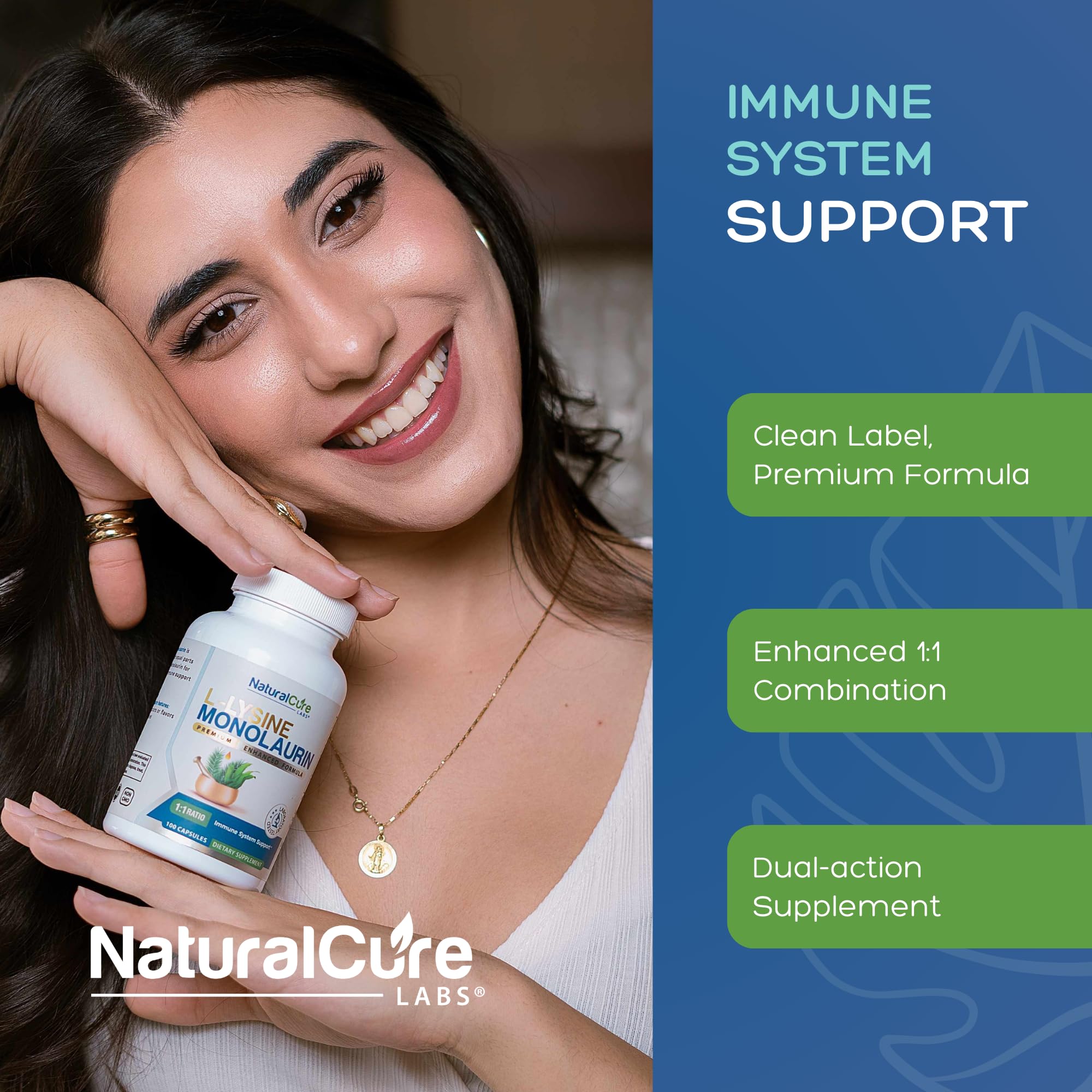 Natural Cure Labs cápsula en mano para mostrar escala y facilidad de uso
